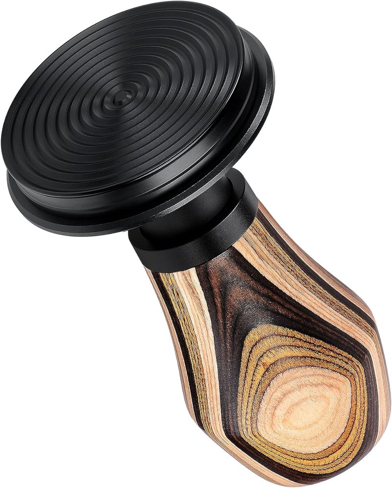 Normcore 53.3mm Coffee Tamper V4, Spring Loaded Tamper with Titanium PVD Coating Ripple Base, Espresso Tamper Fits 54mm Breville Sage Portafilters, Colorful Wood Handle - Image 3